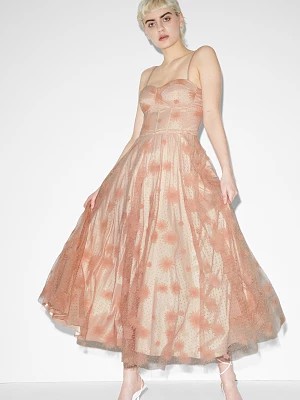 Zdjęcie produktu C&A CLOCKHOUSE-sukienka fit & flare-w uroczystym stylu-kwiatki, Jasnoróżowy, Rozmiar: 42