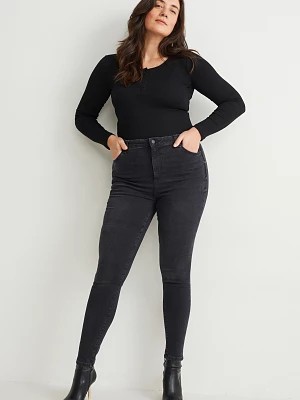 Zdjęcie produktu C&A Curvy jeans-wysoki stan-skinny fit-LYCRA®, Czarny, Rozmiar: 34