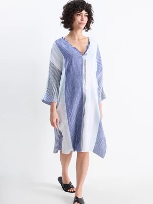 Zdjęcie produktu C&A Sukienka-tunika z dekoltem V-w paski, Niebieski, Rozmiar: 1 rozmiar