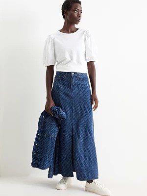 Zdjęcie produktu C&A Spódnica dżinsowa-z wzorem, Niebieski, Rozmiar: 34
