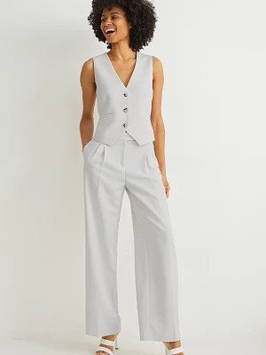 Zdjęcie produktu C&A Spodnie biznesowe-wysoki stan-szerokie nogawki, Biały, Rozmiar: 44
