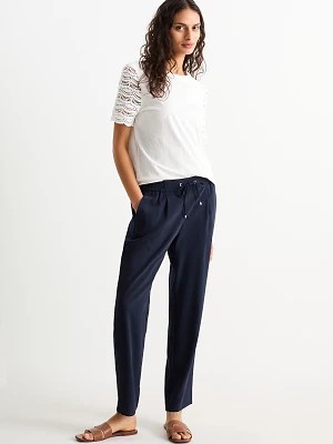 Zdjęcie produktu C&A Spodnie materiałowe-średni stan-tapered fit, Niebieski, Rozmiar: 38