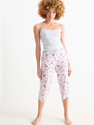 Zdjęcie produktu C&A Spodnie od piżamy z wiskozy-w kwiaty, Szary, Rozmiar: S