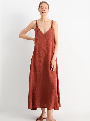 Zdjęcie produktu C&A Sukienka o linii A z dekoltem w serek, Brązowy, Rozmiar: S