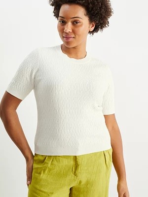 Zdjęcie produktu C&A Sweter z dzianiny-z krótkim rękawem, Biały, Rozmiar: XS