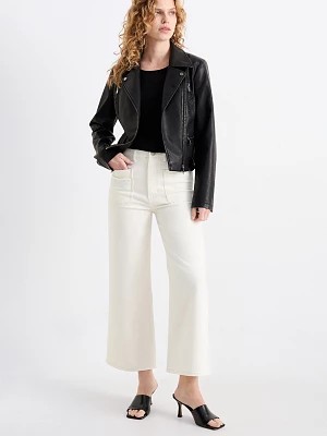 Zdjęcie produktu C&A Wide leg jeans-wysoki stan, Biały, Rozmiar: 46