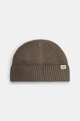 Zdjęcie produktu C.P. Company czapka Knit Cap In Re-Wool kolor beżowy gładka 17CMAC293A006595A