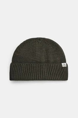 Zdjęcie produktu C.P. Company czapka Knit Cap In Re-Wool kolor brązowy gładka 17CMAC293A006595A