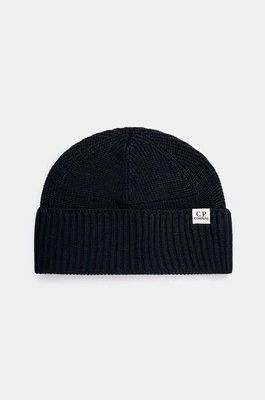 Zdjęcie produktu C.P. Company czapka Knit Cap In Re-Wool kolor granatowy gładka 17CMAC293A006595A