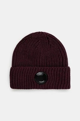 Zdjęcie produktu C.P. Company czapka wełniana Extra Fine Merino Wool Goggle Beanie kolor fioletowy wełniana 17CMAC272A005509A