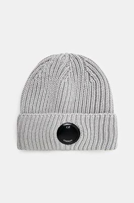 Zdjęcie produktu C.P. Company czapka wełniana Extra Fine Merino Wool Goggle Beanie kolor szary wełniana 17CMAC272A005509A