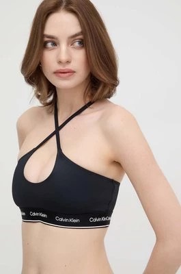 Zdjęcie produktu Calvin Klein biustonosz kąpielowy kolor czarny miękka miseczka