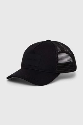 Zdjęcie produktu Calvin Klein czapka z daszkiem kolor czarny z aplikacją
