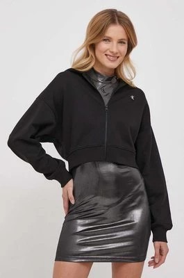 Zdjęcie produktu Calvin Klein Jeans bluza damska kolor czarny z kapturem gładka