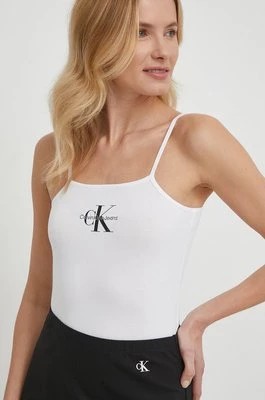 Zdjęcie produktu Calvin Klein Jeans body damskie kolor białyCHEAPER