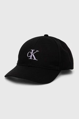 Zdjęcie produktu Calvin Klein Jeans czapka z daszkiem kolor czarny z aplikacją K60K612324