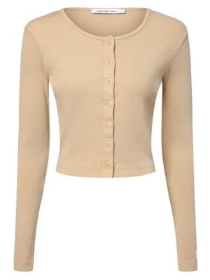 Zdjęcie produktu Calvin Klein Jeans Damska kurtka koszulowa Kobiety Bawełna beżowy jednolity,