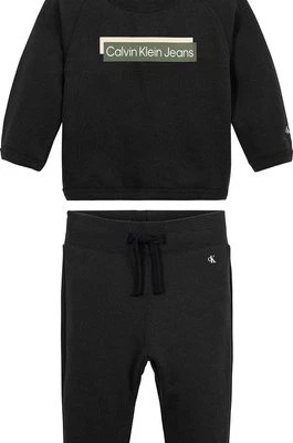 Zdjęcie produktu Calvin Klein Jeans dres bawełniany niemowlęcy kolor czarny