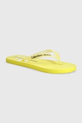 Zdjęcie produktu Calvin Klein Jeans japonki BEACH SANDAL MONOGRAM TPU męskie kolor żółtyCHEAPER