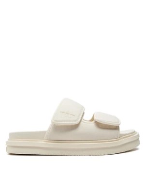 Zdjęcie produktu Calvin Klein Jeans Klapki Double Bar Sandal Mtl YM0YM01020 Écru