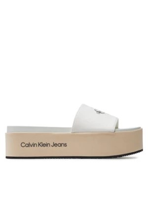 Zdjęcie produktu Calvin Klein Jeans Klapki Flatform Sandal Met YW0YW01036 Écru