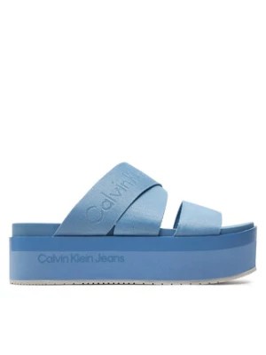 Zdjęcie produktu Calvin Klein Jeans Klapki Flatform Sandal Webbing In Mr YW0YW01361 Niebieski