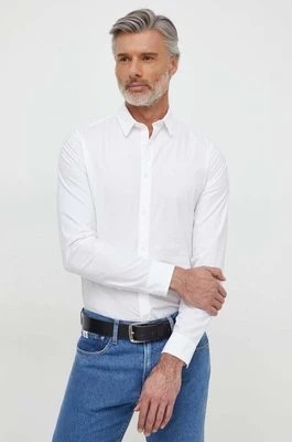 Zdjęcie produktu Calvin Klein Jeans koszula męska kolor beżowy slim z kołnierzykiem klasycznymCHEAPER