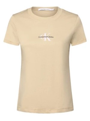 Zdjęcie produktu Calvin Klein Jeans Koszulka damska Kobiety Bawełna beżowy jednolity,
