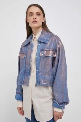 Zdjęcie produktu Calvin Klein Jeans kurtka jeansowa damska kolor niebieski przejściowa
