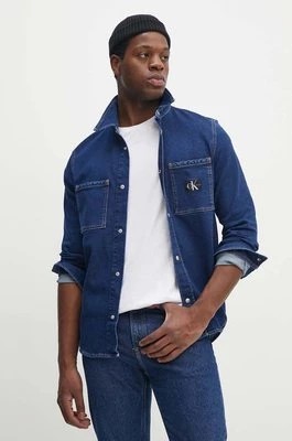 Zdjęcie produktu Calvin Klein Jeans kurtka jeansowa męska kolor granatowy przejściowa J30J325893