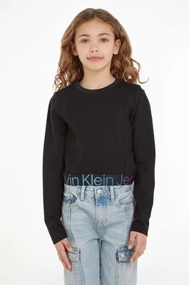 Zdjęcie produktu Calvin Klein Jeans longsleeve dziecięcy kolor czarny
