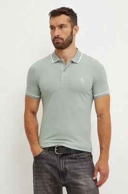 Zdjęcie produktu Calvin Klein Jeans polo męski kolor szary gładki J30J315603