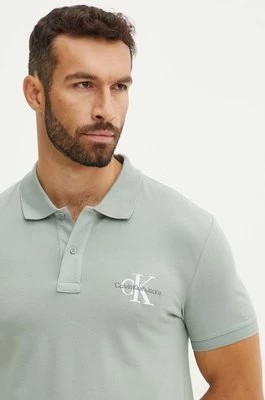 Zdjęcie produktu Calvin Klein Jeans polo męski kolor szary z aplikacją J30J325664