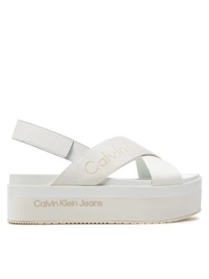 Zdjęcie produktu Calvin Klein Jeans Sandały Flatform Sandal Sling In Mr YW0YW01362 Biały