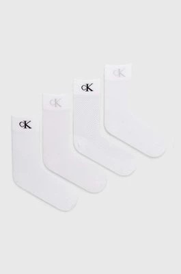 Zdjęcie produktu Calvin Klein Jeans skarpetki 4-pack damskie kolor biały 701229687