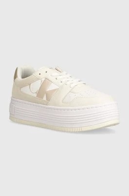 Zdjęcie produktu Calvin Klein Jeans sneakersy BOLD PLATF LOW LACE MIX NBS MTR kolor beżowy YW0YW01482