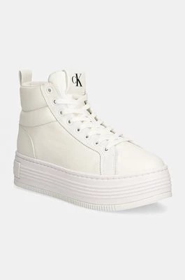 Zdjęcie produktu Calvin Klein Jeans sneakersy BOLD PLATF MID OH MG LTH kolor biały YW0YW01583