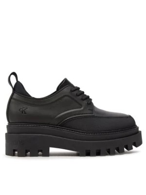 Zdjęcie produktu Calvin Klein Jeans Sneakersy Flatform Laceup Derby Mg Mtl YW0YW01502 Czarny