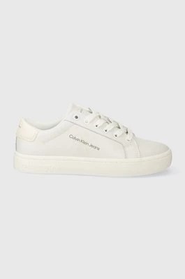 Zdjęcie produktu Calvin Klein Jeans sneakersy skórzane CLASSIC CUPSOLE LACEUP LTH WN kolor beżowy YW0YW01269