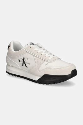 Zdjęcie produktu Calvin Klein Jeans sneakersy skórzane TOOTHY RUNNER IRREGULAR LINES kolor biały