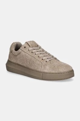 Zdjęcie produktu Calvin Klein Jeans sneakersy zamszowe CHUNKY CUPSOLE LOW SUEDE kolor beżowy YM0YM01121