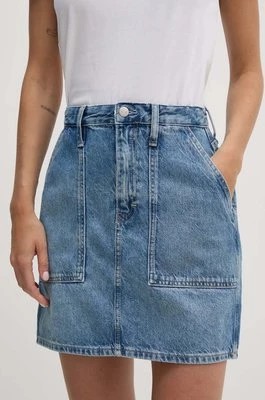 Zdjęcie produktu Calvin Klein Jeans spódnica jeansowa kolor niebieski mini ołówkowa J20J223681