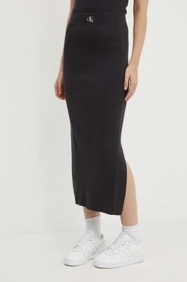 Zdjęcie produktu Calvin Klein Jeans spódnica kolor czarny maxi ołówkowa J20J223606