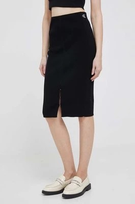 Zdjęcie produktu Calvin Klein Jeans spódnica kolor czarny midi ołówkowa