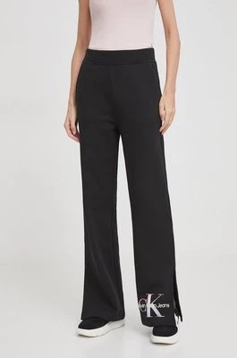 Zdjęcie produktu Calvin Klein Jeans spodnie dresowe bawełniane kolor czarny z nadrukiem