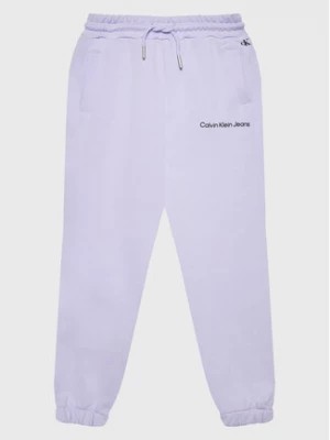 Zdjęcie produktu Calvin Klein Jeans Spodnie dresowe Logo IG0IG01509 Fioletowy Relaxed Fit