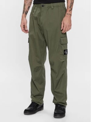 Zdjęcie produktu Calvin Klein Jeans Spodnie materiałowe Essential J30J324537 Zielony Regular Fit