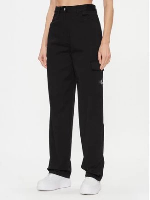 Zdjęcie produktu Calvin Klein Jeans Spodnie materiałowe Stretch Twill High Rise Straight J20J221297 Czarny Regular Fit