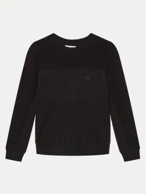Zdjęcie produktu Calvin Klein Jeans Sweter Monogram IB0IB02156 Czarny Relaxed Fit