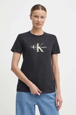 Zdjęcie produktu Calvin Klein Jeans t-shirt bawełniany damski kolor czarny J20J223272